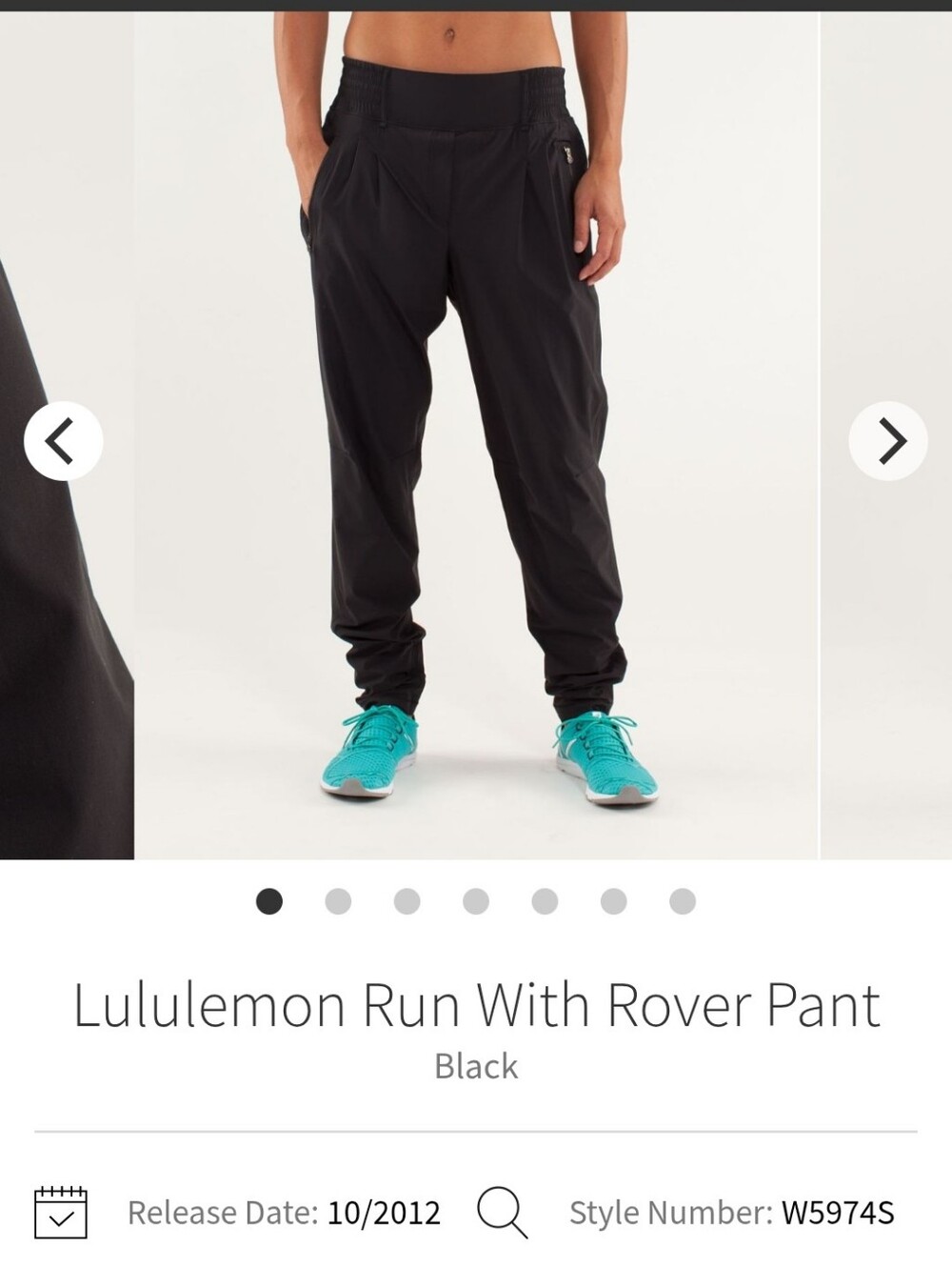 Vintage Lululemon Run With Rover Rulu Lined Pants In Navy Size 8